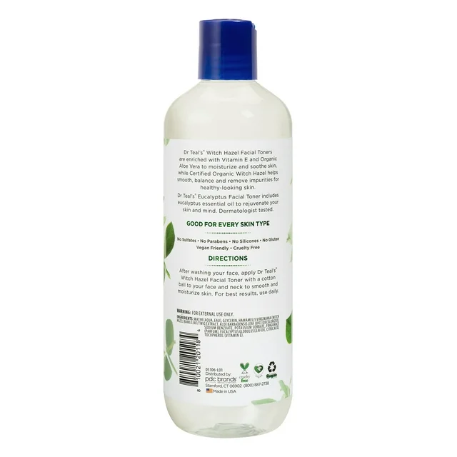 Dr Teal’s Eucalyptus Witch Hazel Facial Toner 473mL - Image 2