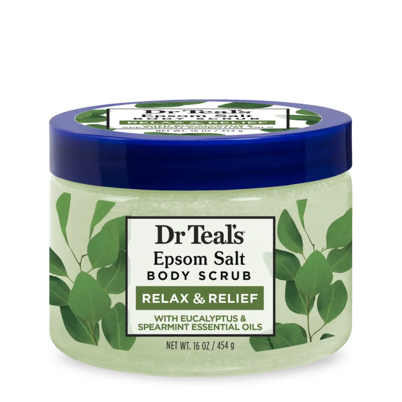 Dr Teal's Relax & Relief Epsom Salt Body Scrub with Eucalyptus & Spearmint 454g