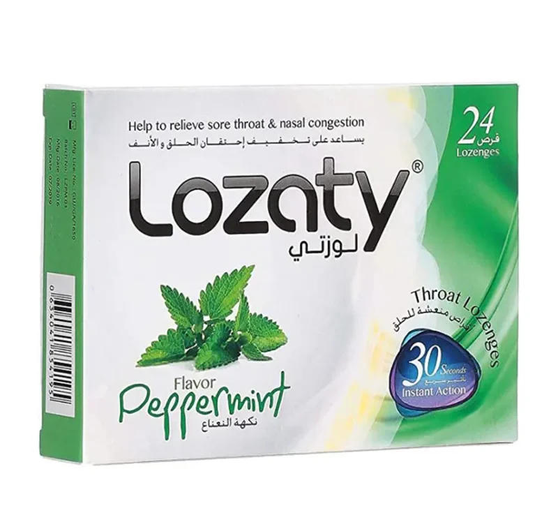 Lozaty Throat Lozenges Peppermint 24’